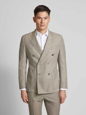 Marynarka z czystej żywej wełny z brustaszą model ‘Huge’ Boss