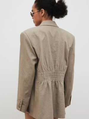 Marynarka z marszczeniem w kolorze CAPUCCINO - ROCHELLE-M/L Marsala