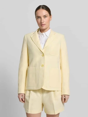 Marynarka z mieszanki lnu z kołnierzem z klapami i kieszenią na piersi MICHAEL Michael Kors