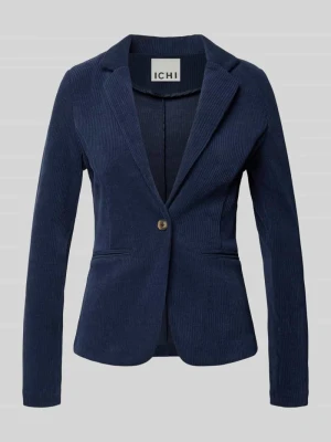 Marynarka z sztruksu, krój slim fit, model 'KATE' Ichi Granatowy