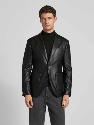 Marynarka zapinana na dwa guziki z imitacji skóry model ‘DRAGO’ CINQUE