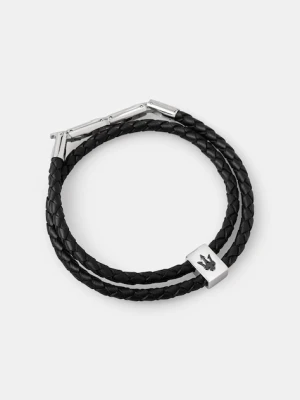 MASERATI bransoletka męska skórzana LEATHER