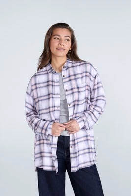 Masie damska super miękka koszula o luźnym kroju - Purple Animal