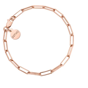 Masywna bransoletka z różowego złota : Długość - 20cm SOTHO