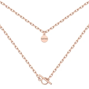 Masywny łańcuszek z różowego złota z ozdobnym zapięciem : Długość - 40 cm SOTHO