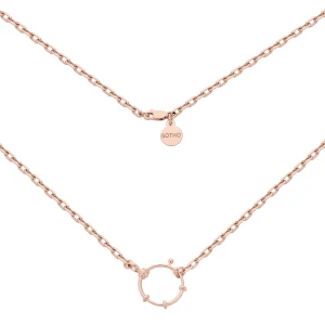 Masywny naszyjnik z ozdobnym zapięciem z różowego złota : Długość - 50cm SOTHO