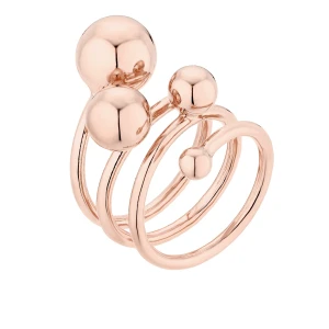 Masywny pierścionek z kulkami z różowego złota : pierścionki - 13 SOTHO