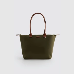 Materiałowa torba shopper oliwkowa House
