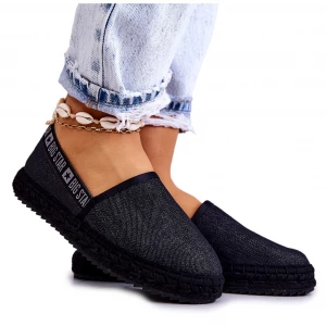 Materiałowe Espadryle Wsuwane Big Star JJ274878 Czarne