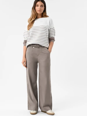 Materiałowe spodnie z szeroką nogawką R-HUS Volcano