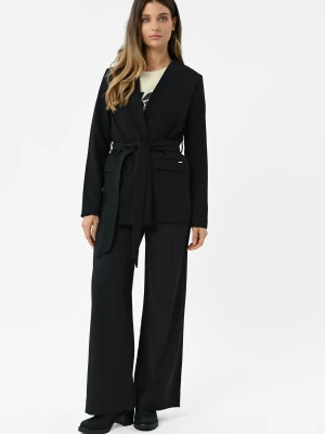 Materiałowe spodnie z szeroką nogawką R-HUS Volcano