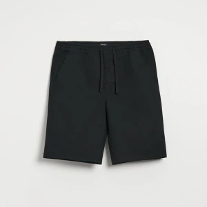 Materiałowe szorty z elastycznym pasem czarne House