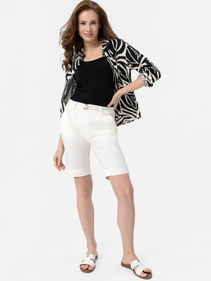 Materiałowe szorty z paskiem P-MIYA Volcano