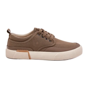 Materiałowe Trampki Męskie Big Star RR174064 Khaki zielone