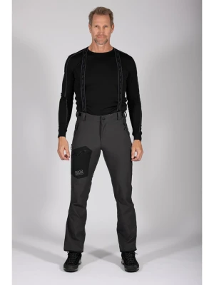 Maul Sport Softshellowe spodnie trekkingowe "Seilschaft" w kolorze antracytowo-czarnym rozmiar: 50