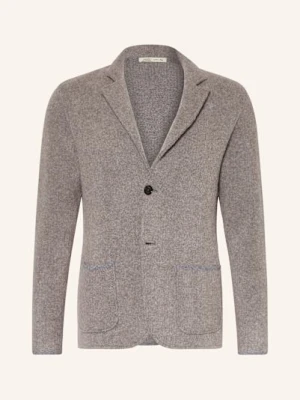 Maurizio  Baldassari Marynarka Dzianinowa Slim Fit Z Materiału Bouclé grau