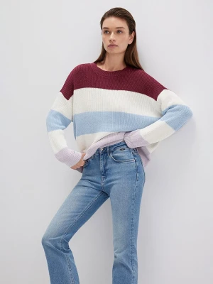 MAVI Sweter w kolorze bordowo-biało-błękitnym rozmiar: XS
