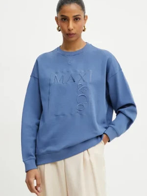 MAX&Co. bluza bawełniana damska kolor niebieski z aplikacją 2516921023200