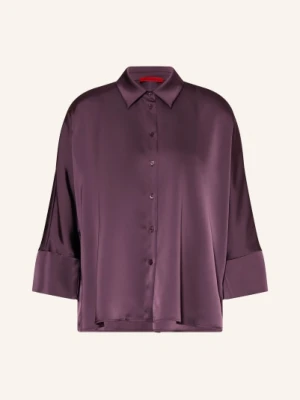 Max & Co. Bluzka Onorata Z Satyny Z Rękawami 3/4 lila