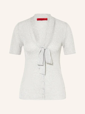 Max & Co. Dzianinowa Koszulka Maman Z Wiązaniem grau