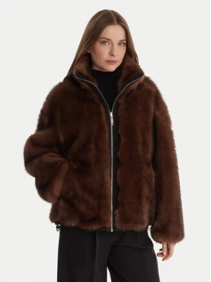 MAX&Co. Futro Azoto 2526086014200 Brązowy Regular Fit