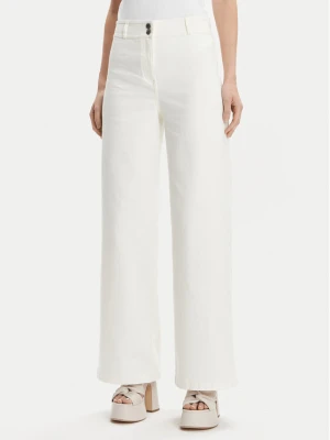 MAX&Co. Jeansy Master 2416131023200 Écru Wide Leg Kremowy