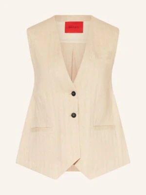 Max & Co. Kamizelka Blezerowa Canzone Z Lnem beige