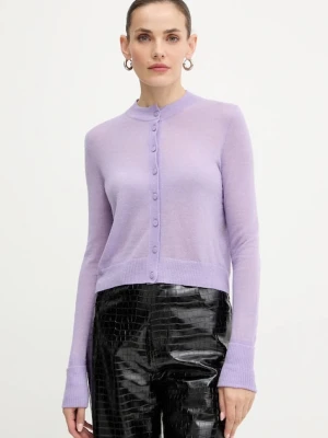 MAX&Co. kardigan z wełną kolor fioletowy lekki 2526346033200