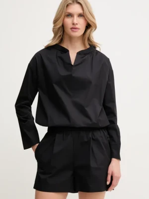 MAX&Co. kombinezon bawełniany kolor czarny bawełniany z dekoltem w szpic 2518241022200