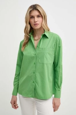 MAX&Co. koszula bawełniana damska kolor zielony relaxed z kołnierzykiem klasycznym 2416111044200