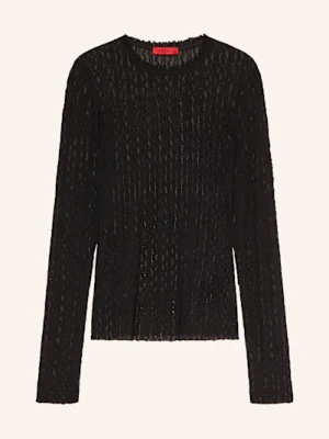 Max & Co. Koszulka Z Długim Rękawem Iside Z Koronki schwarz