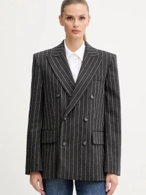 MAX&Co. marynarka z dodatkiem wełny kolor szary oversize wzorzysta 2528046042200