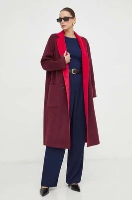 MAX&Co. płaszcz wełniany dwustronny kolor różowy przejściowy dwurzędowy 2416011041200