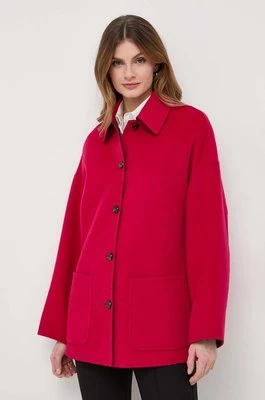 MAX&Co. płaszcz wełniany dwustronny kolor różowy przejściowy oversize 2416081041200