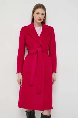 MAX&Co. płaszcz wełniany kolor różowy przejściowy niezapinany 2416011031200