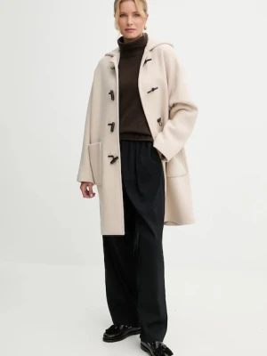 MAX&Co. płaszcz z dodatkiem wełny kolor beżowy 2526086124200
