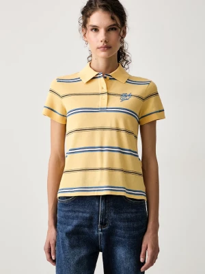Max&Co. polo damskie bawełniane AGAMI żółty