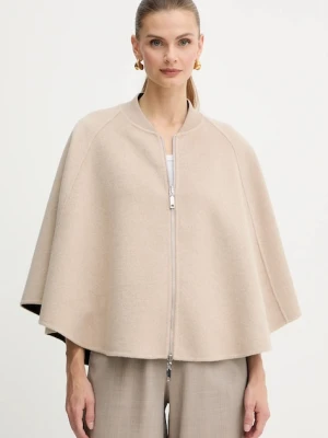 MAX&Co. poncho dwustronne z dodatkiem wełny kolor beżowy 2526736037200