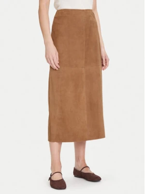 MAX&Co. Spódnica skórzana Guelfi 2526406011200 Brązowy Straight Fit