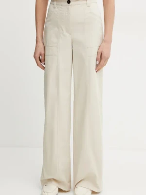 Zdjęcie produktu MAX&Co. spodnie damskie kolor beżowy proste high waist 2516131054200