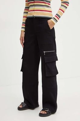 MAX&Co. spodnie damskie kolor czarny proste high waist 2426136021200