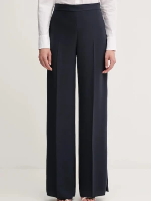 MAX&Co. spodnie damskie kolor granatowy proste high waist 2418131034200