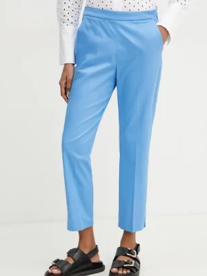 MAX&Co. spodnie damskie kolor niebieski fason cygaretki medium waist 2516131084200