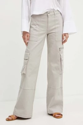 MAX&Co. spodnie damskie kolor szary proste high waist 2426136021200