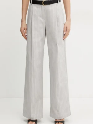 MAX&Co. spodnie damskie kolor szary proste high waist 2516131064200