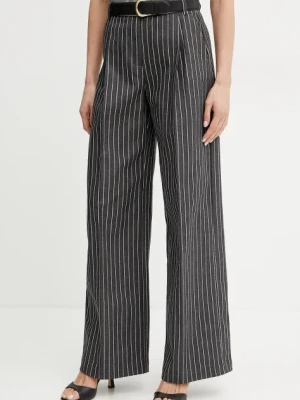 MAX&Co. spodnie damskie kolor szary proste high waist 2516131064200
