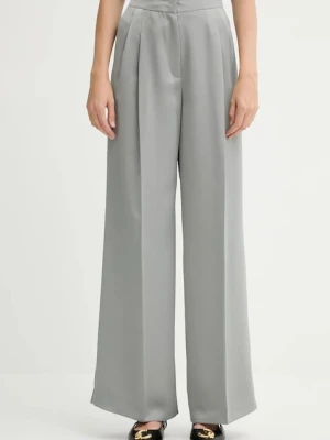 MAX&Co. spodnie damskie kolor szary szerokie high waist 2526136091200