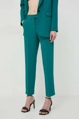 MAX&Co. spodnie damskie kolor zielony proste high waist 2416131091200