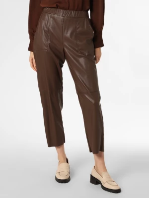 MAX&Co. Spodnie Kobiety Sztuczna skóra brązowy jednolity,