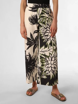 MAX&Co. Spodnie - Lauto Kobiety Bawełna beżowy|zielony|czarny wzorzysty,